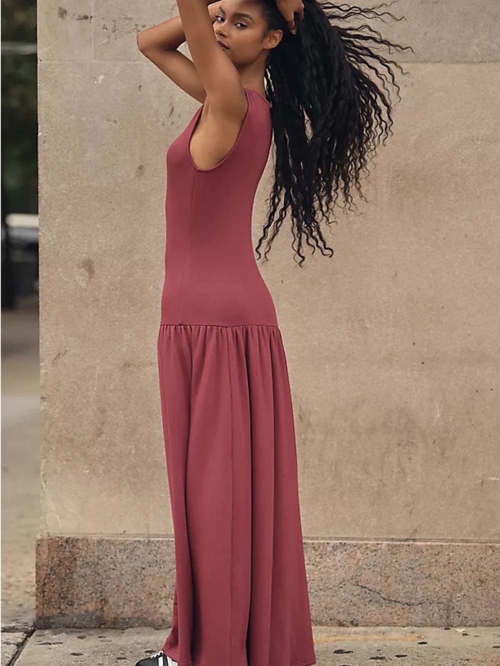 Anthropologie Sleeveless Rose-Mauve Maxi Dress